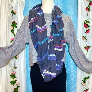 American Eagle Outfitters Embroidered Cotton Infinity Scarf